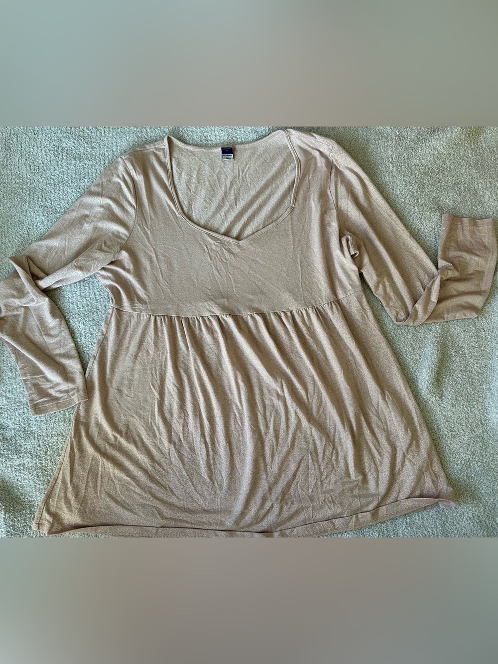 Old Navy Blush Pink Maternity V-Neck Babydoll Tunic